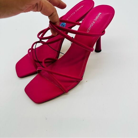 Marc Fisher Barbie Pink Strappy Heels sz 10 - Picture 9 of 9
